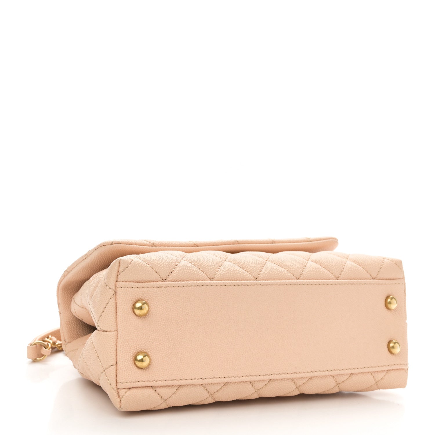 Chanel Caviar Quilted Mini Coco Handle Flap Beige 4 of 11