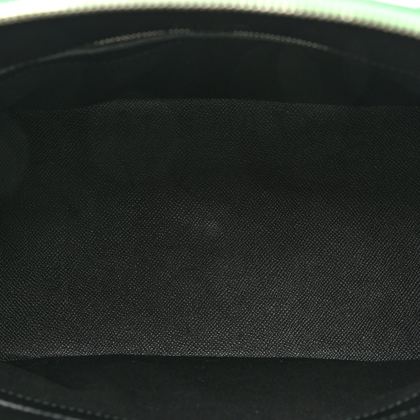Signature Grained Calfskin Logo M Ville Top Handle Bag Green