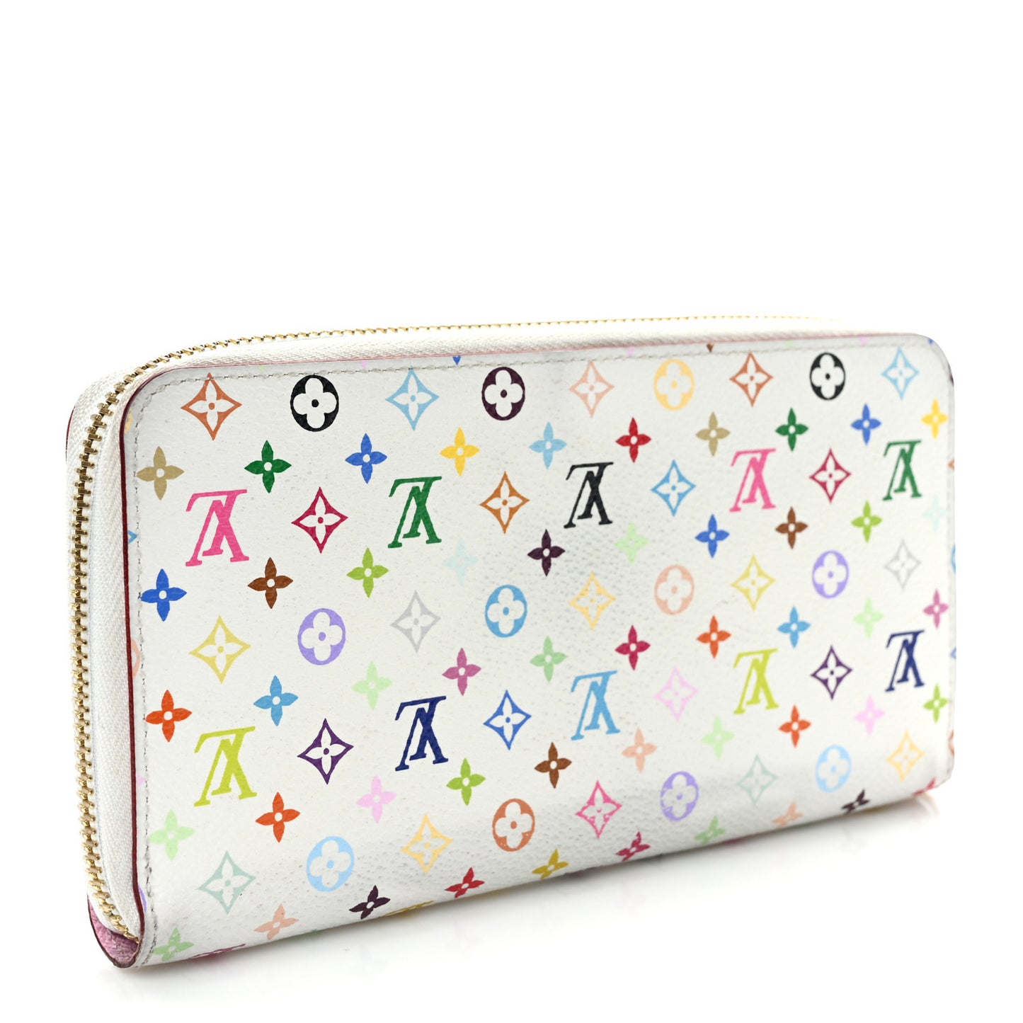 Monogram Multicolor Zippy Wallet White Litchi