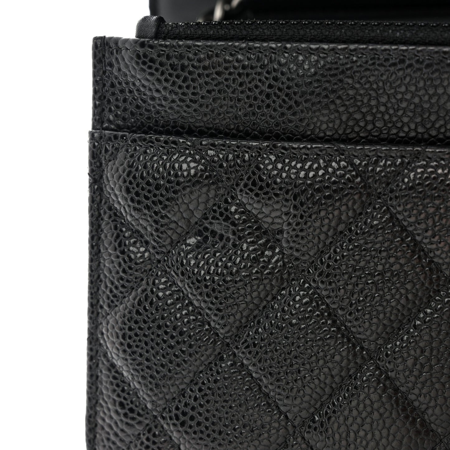 Caviar Quilted Boy Wallet On Chain WOC Black