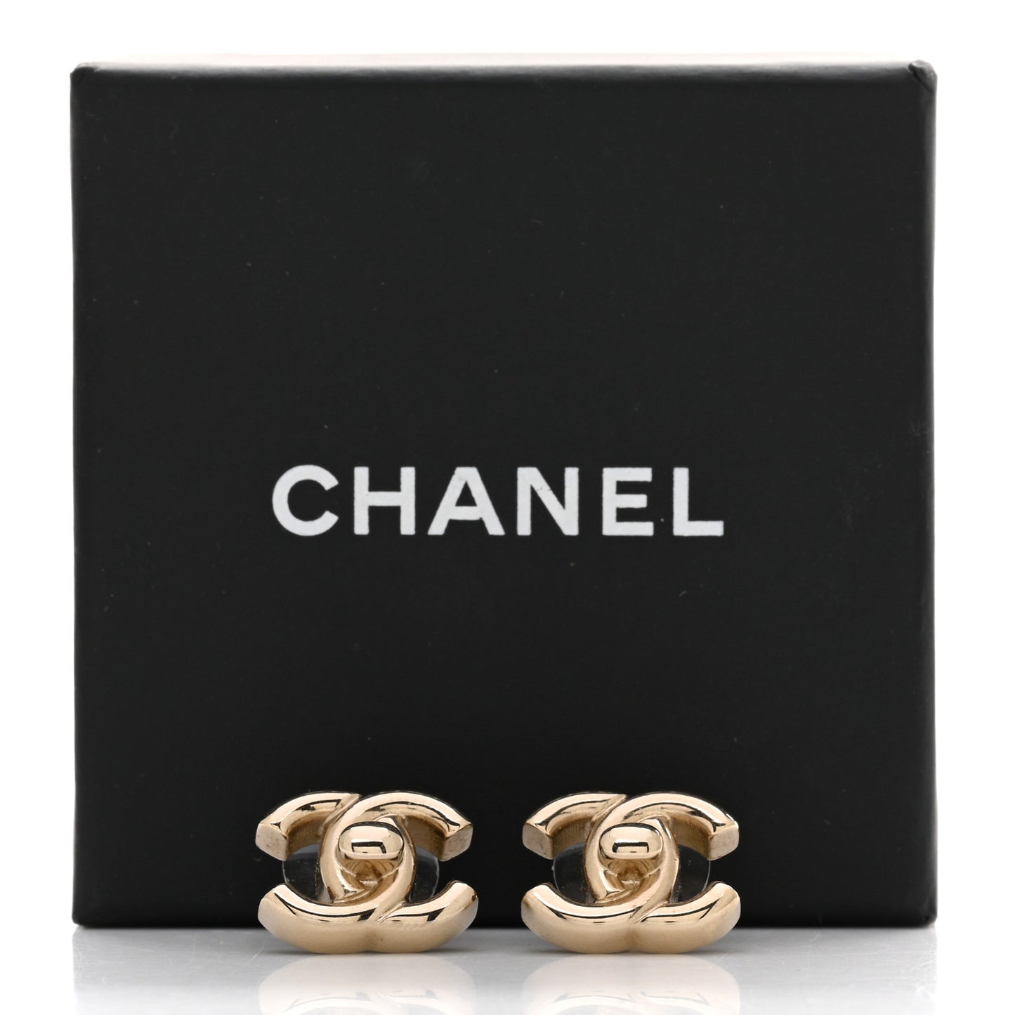 CC Turnlock Clip On Earrings Gold