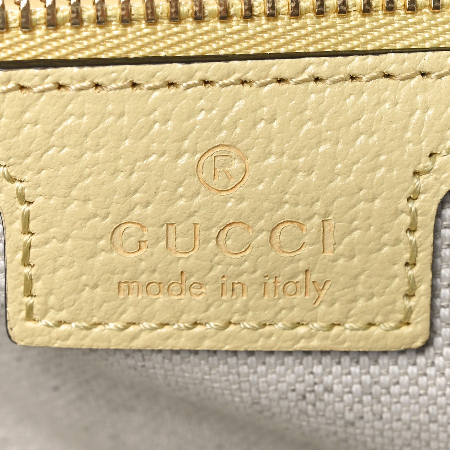 Monogram Jumbo GG Textured Dollar Calfskin Medium Ophidia Shopping Tote Beige Yellow