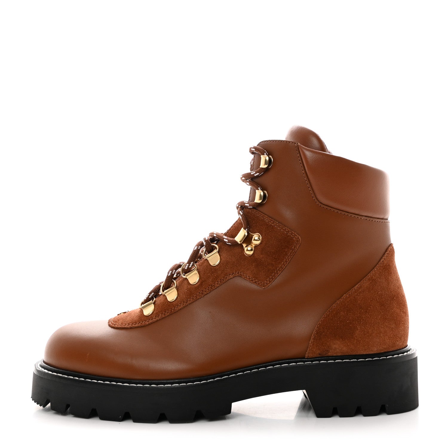 Louis Vuitton Calfskin Territory Flat Ranger Boots 40 Cognac