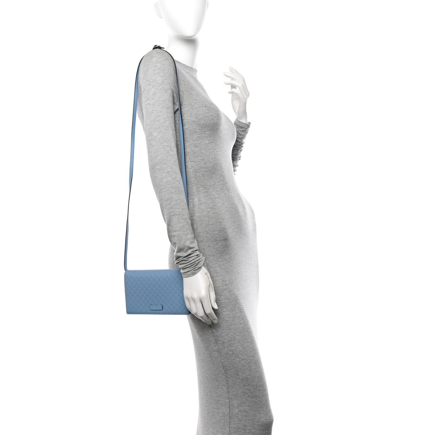 Gucci Microguccissima Crossbody Wallet Mineral Blue 2 of 9