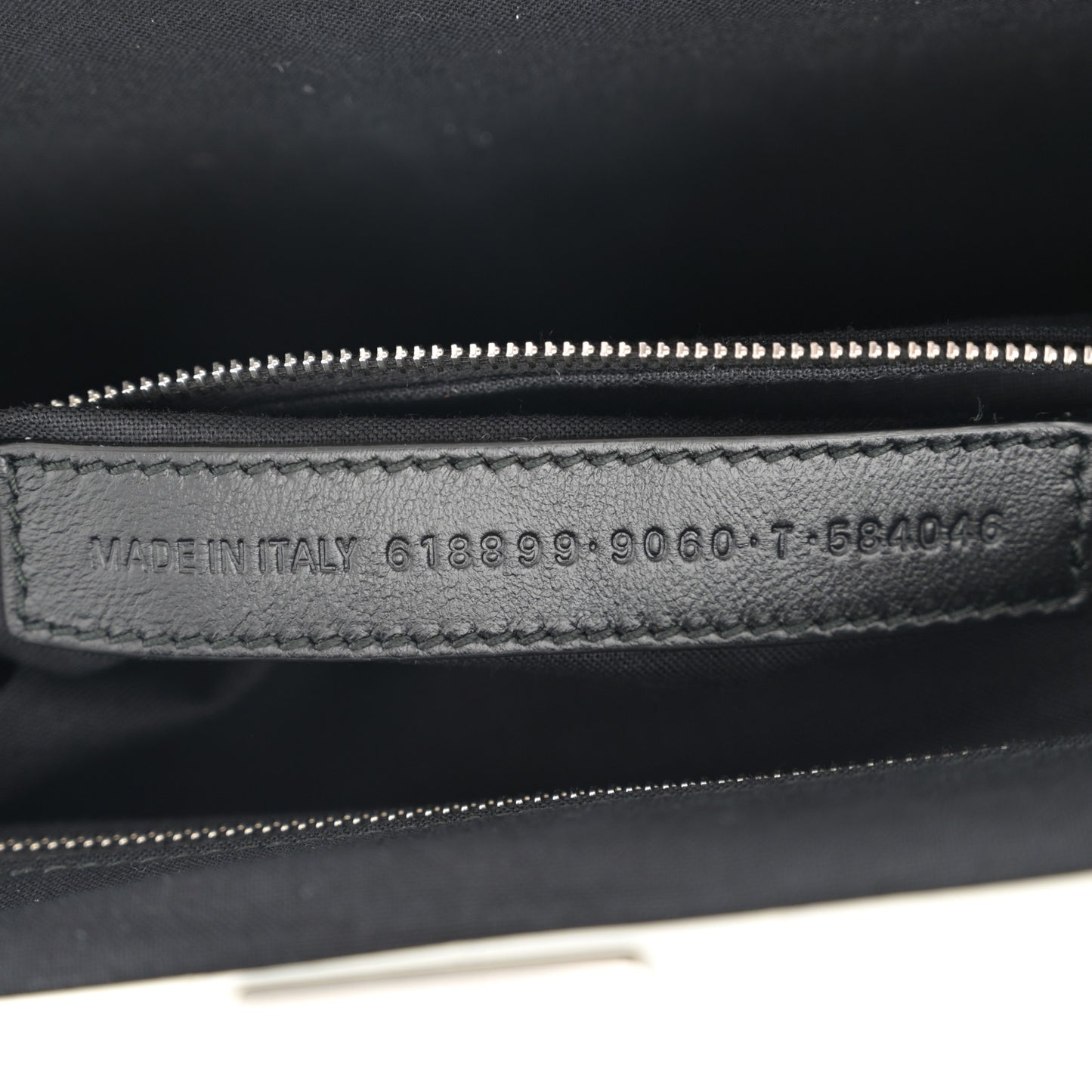 Shiny Supple Calfskin Logo Crocodile Embossed XL Cloud Clutch White