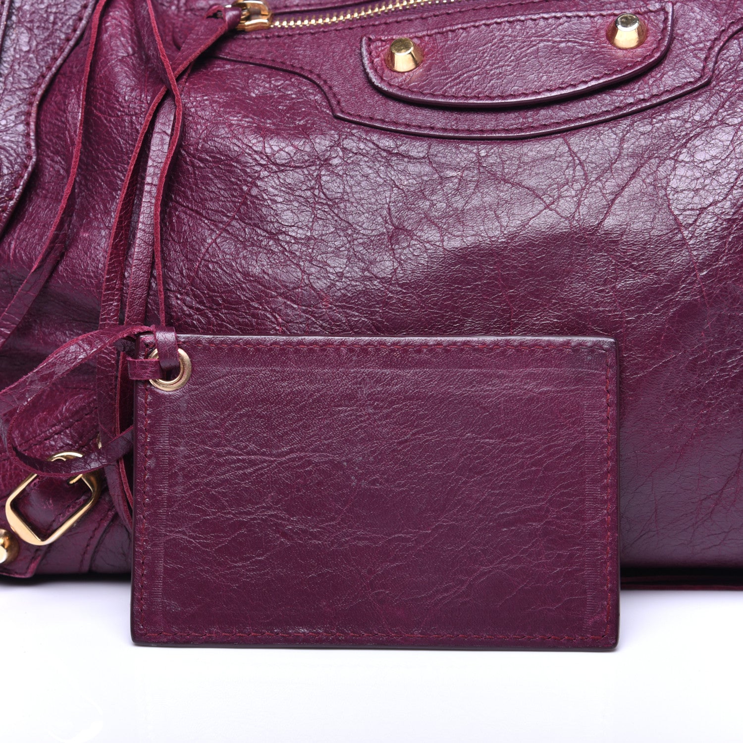 Balenciaga Lambskin Classic Gold Hardware Velo Violet Prune 8 of 17