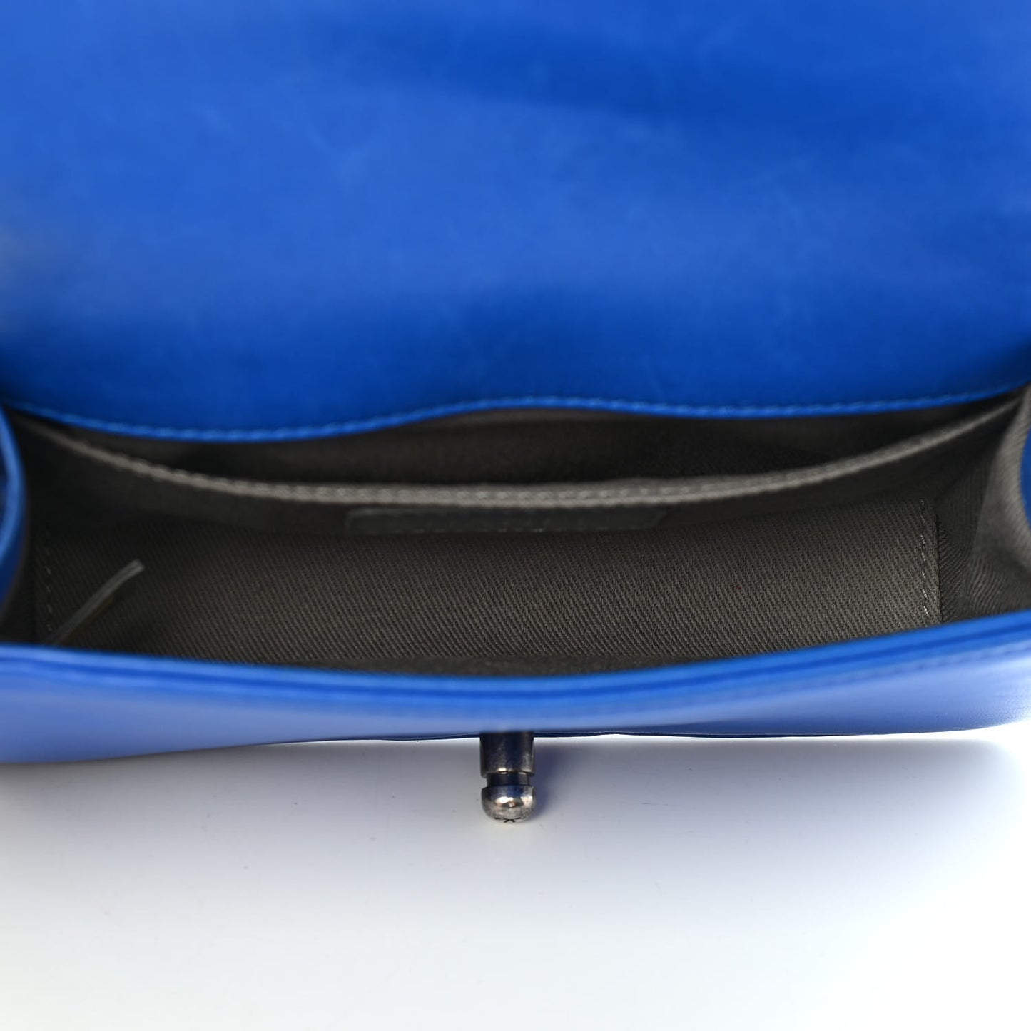 Velvet Quilted Small Boy Flap Blue