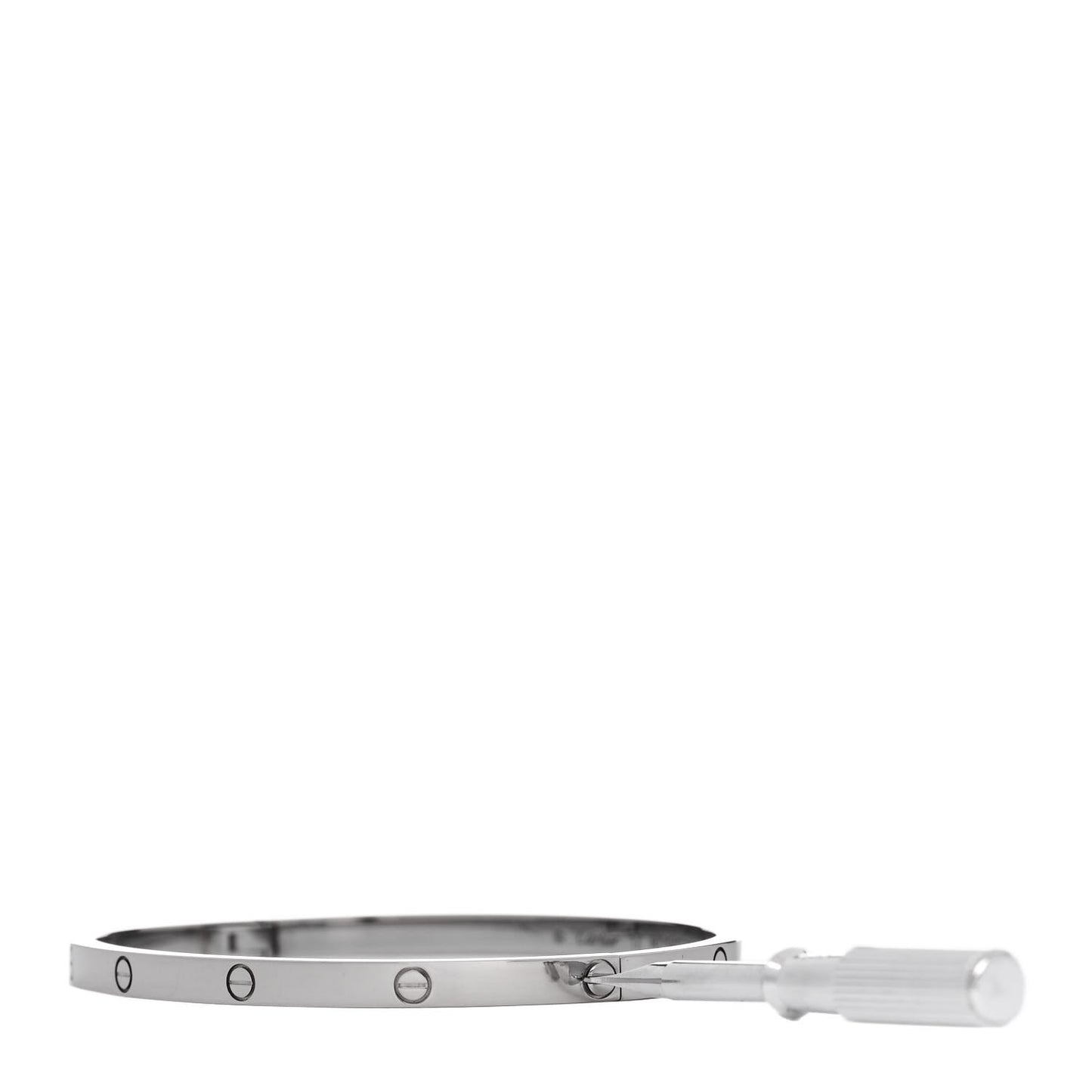 18K White Gold Small LOVE Bracelet 17