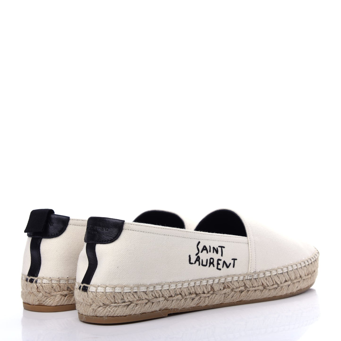Canvas Nappa Elba Light Logo Embroidered Espadrilles 36.5 Panna