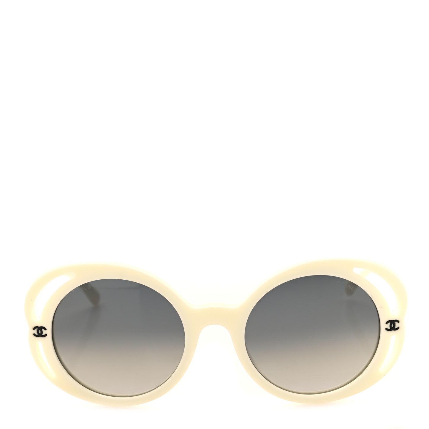 Acetate Round Sunglasses 71572A White
