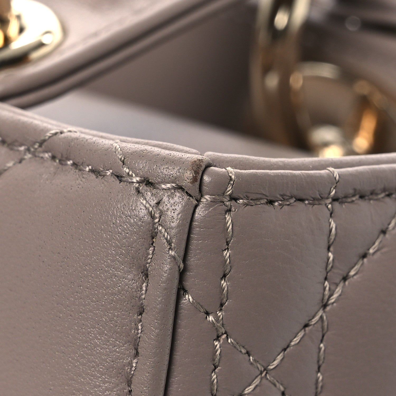 Christian Dior Lambskin Cannage Small My ABCDior Lady Dior Taupe 15 of 15