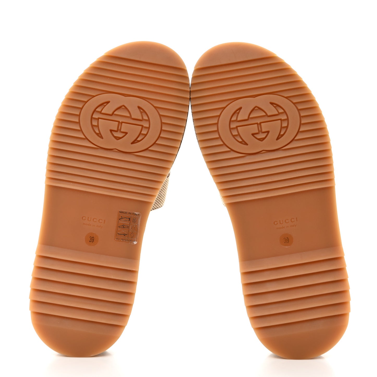 Monogram Maxi GG Angelina Platform 55mm Slide Sandals 39 Camel Ebony