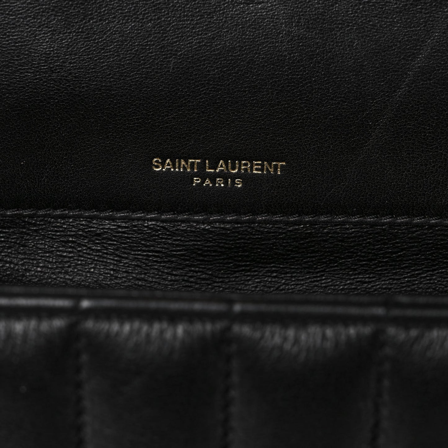 Lambskin Matelasse Monogram Large Vicky Chain Bag Black