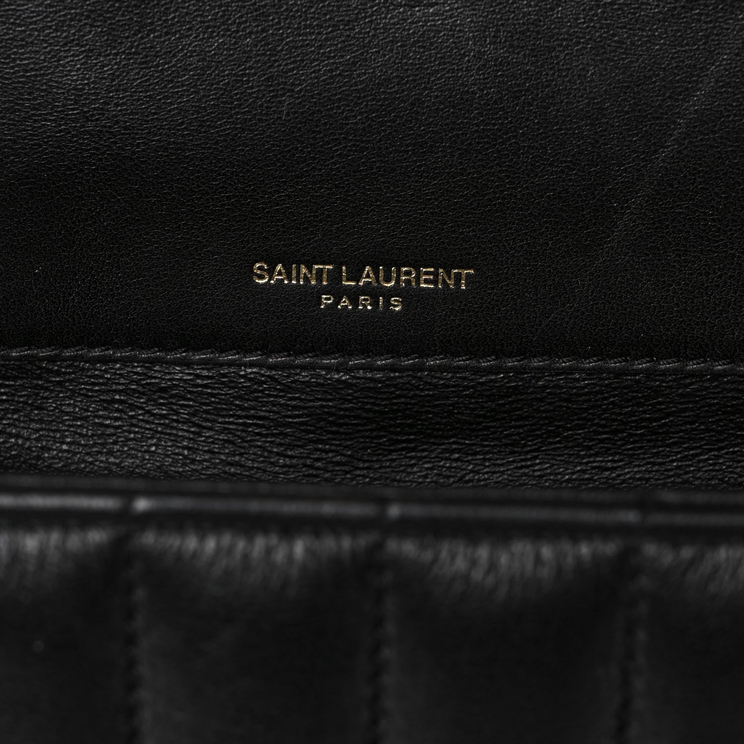 Saint Laurent Lambskin Matelasse Monogram Large Vicky Chain Bag Black 6 of 14