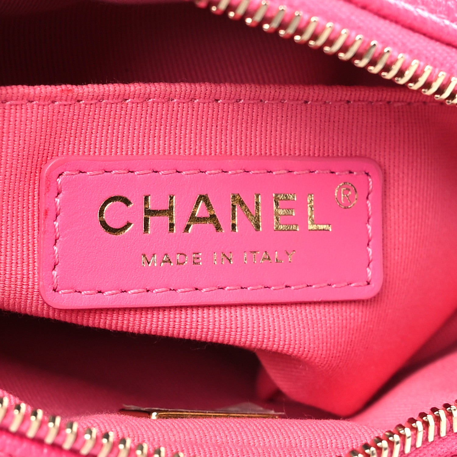 Chanel Shiny Caviar Quilted Chain Melody Camera Bag Fuchsia 6 of 9