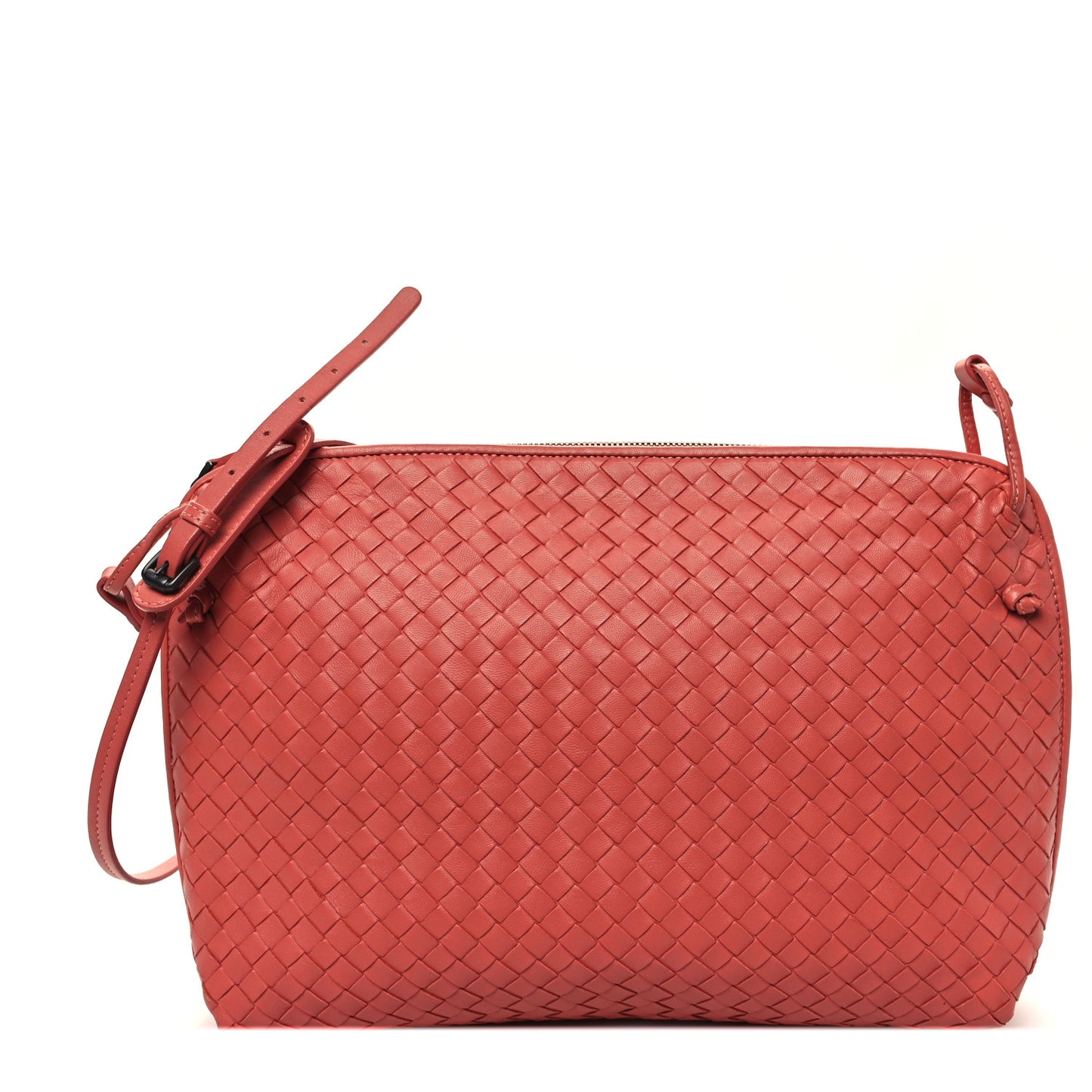 Nappa Intrecciato Large Nodini Crossbody Messenger Quarzo