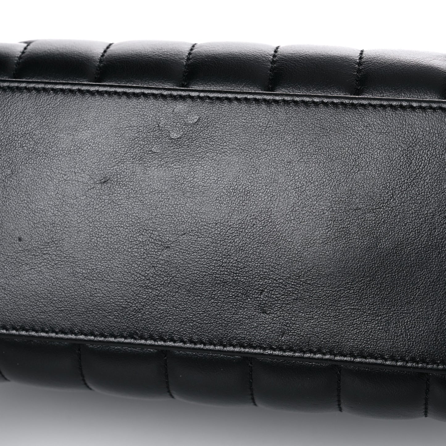 Calfskin Y Quilted Monogram Small Loulou Chain Satchel Black