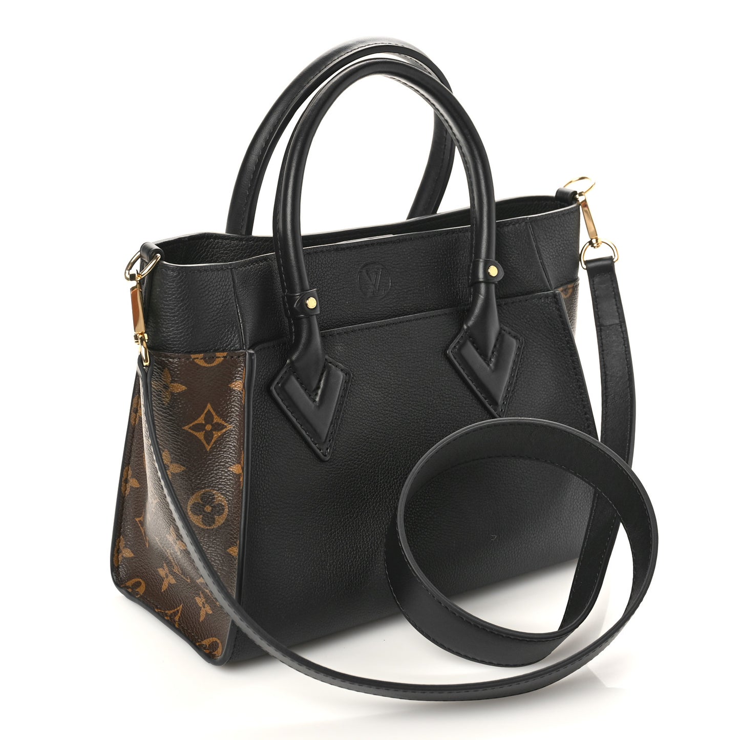 Calfskin Monogram On My Side PM Black