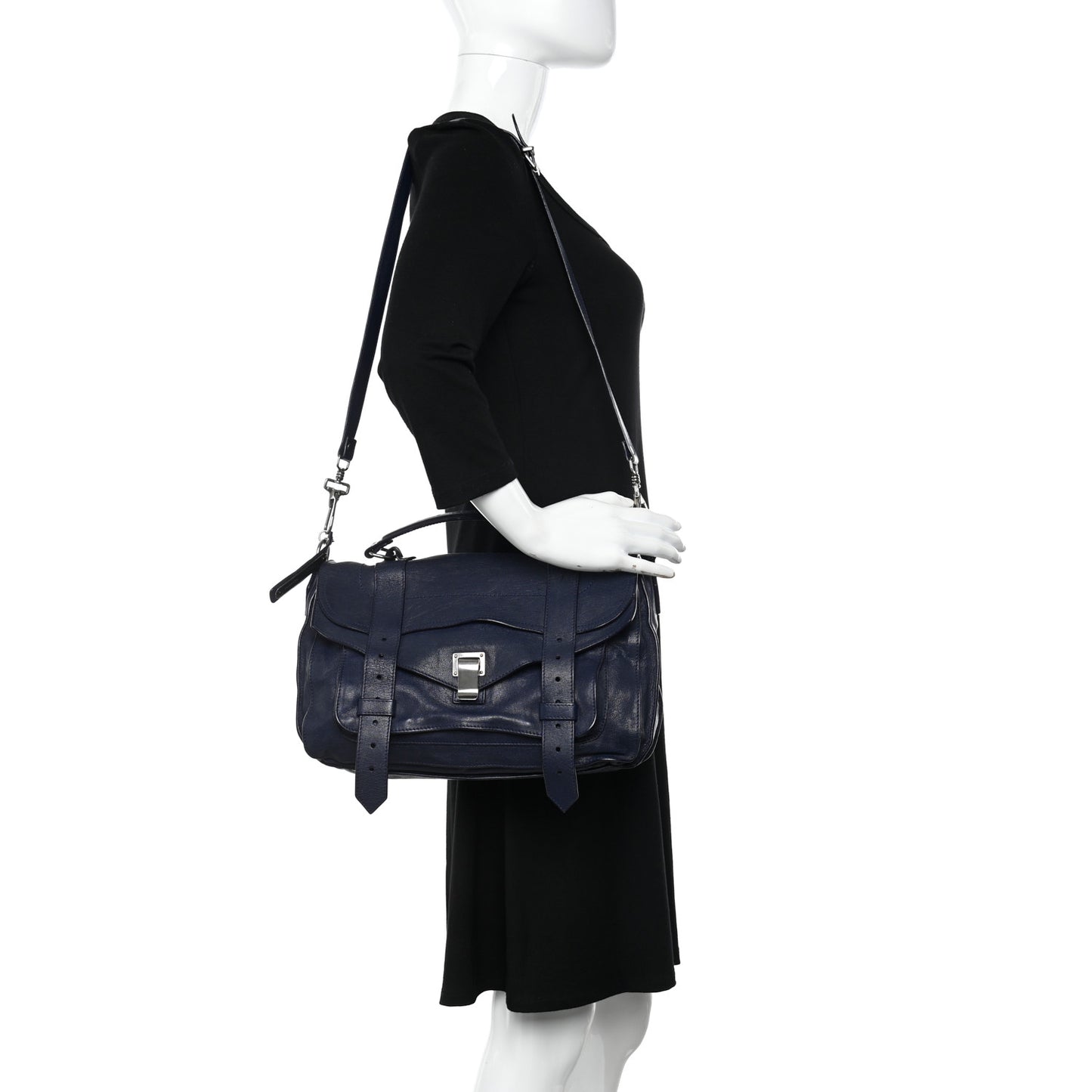 Lambskin Medium PS1 Satchel Midnight