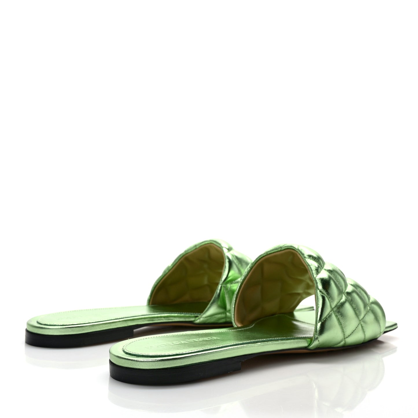 Reflection Matelasse Padded Flat Sandals 40 Pistachio