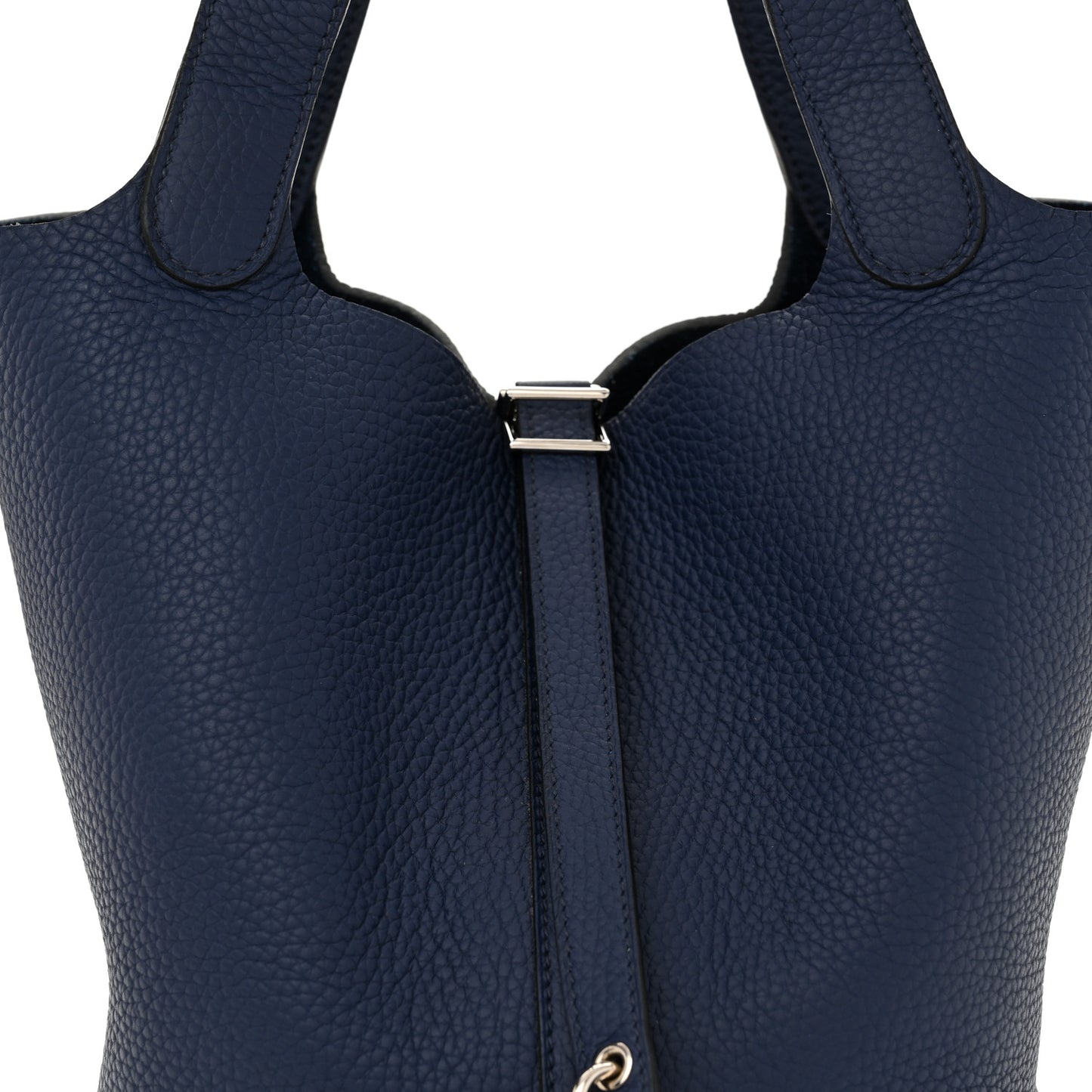 Taurillon Clemence Picotin Lock 22 MM Bleu De Malte