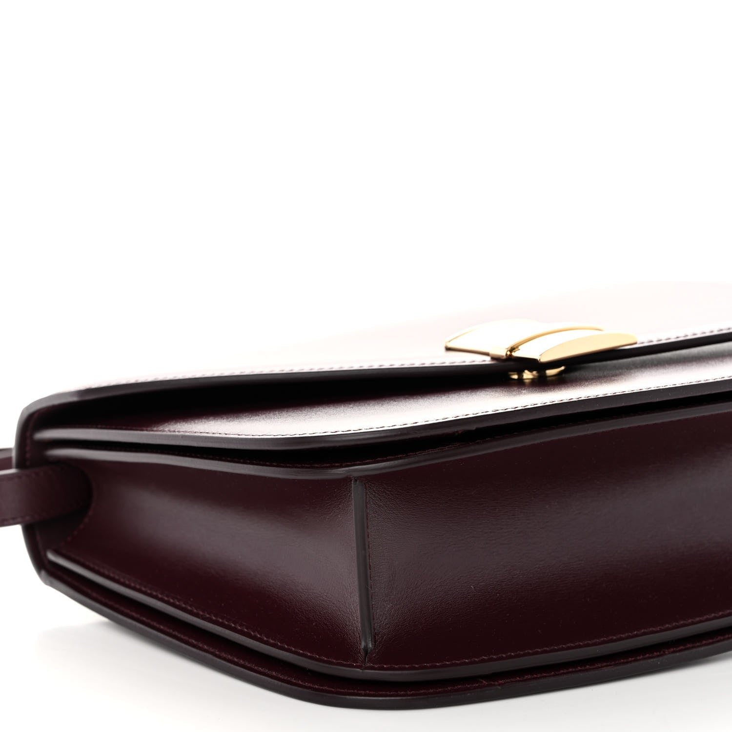 Salvatore Ferragamo Dapple Calfskin Fiamma Crossbody Bag Dark Barolo 7 of 10