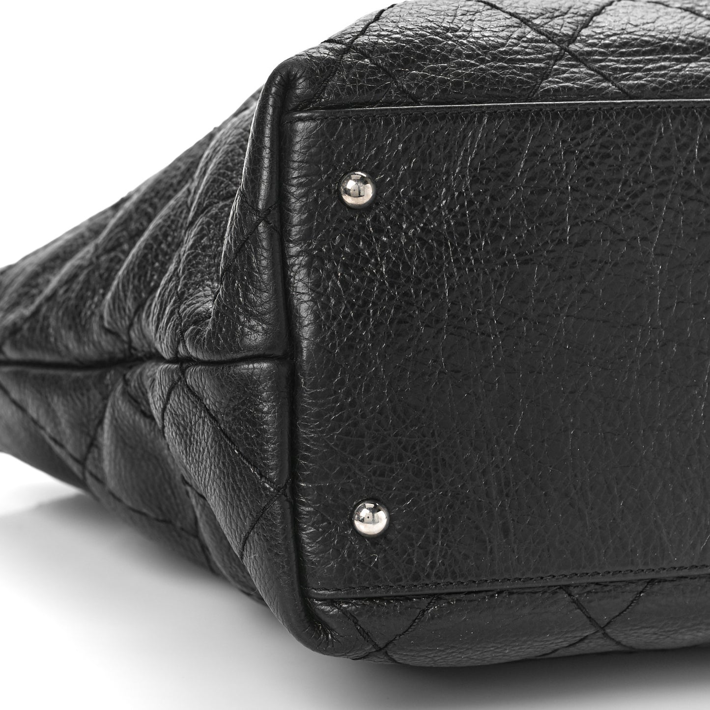 Glazed Calfskin Large On The Road Tote Black