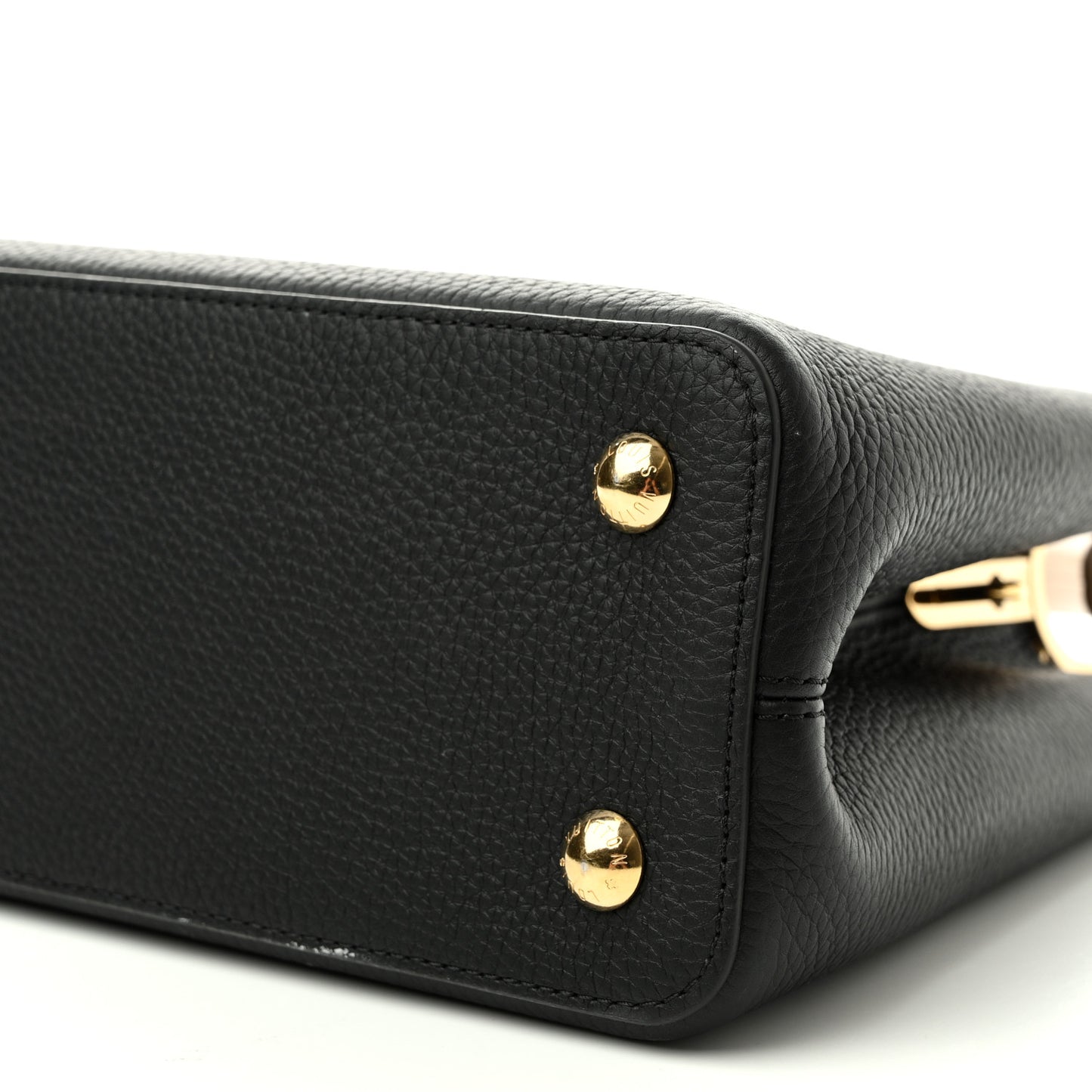 Taurillon Flower Chain Capucines MM Black Galet Gray Pearly Cream