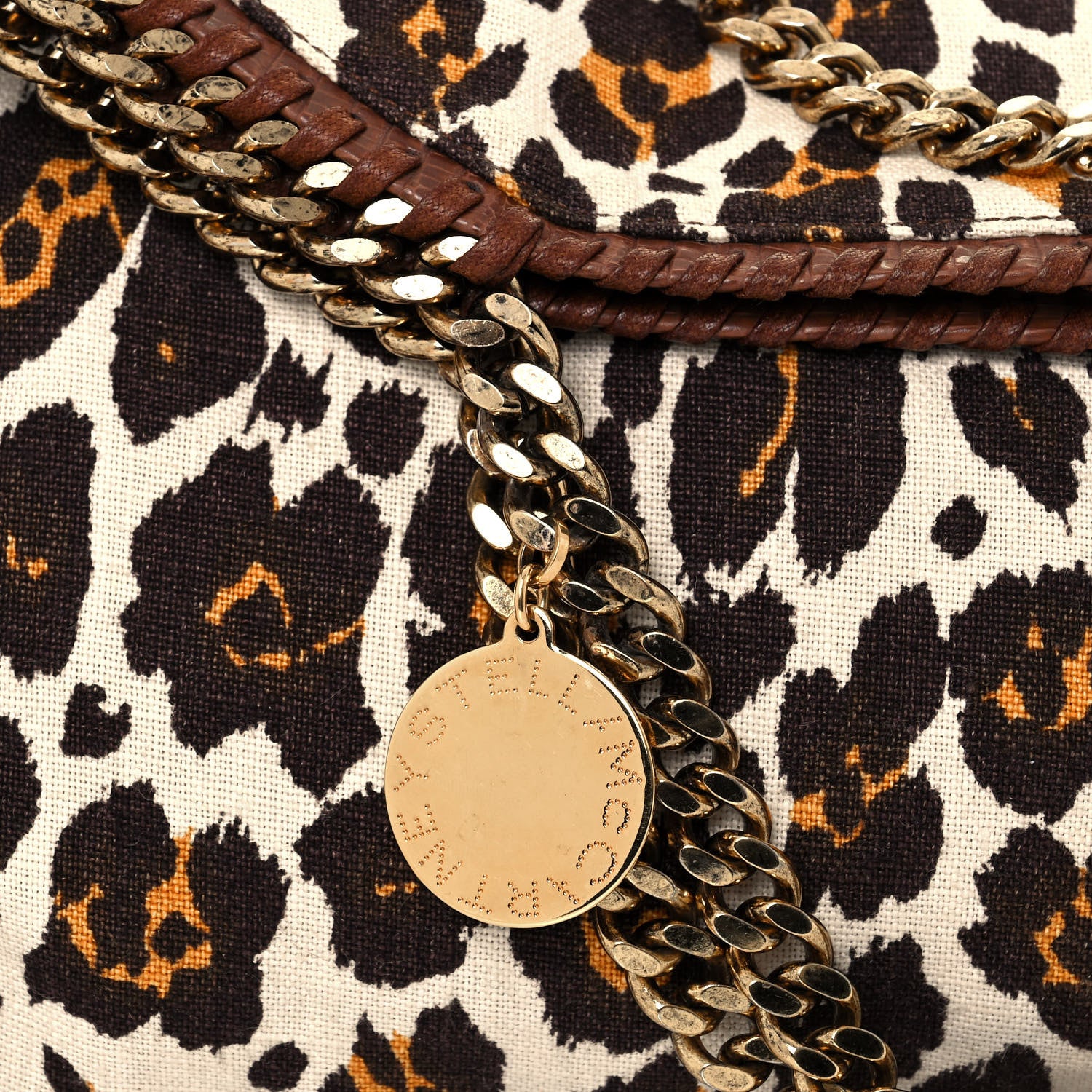 Stella McCartney Linen Leopard Small Falabella Tote 8 of 12