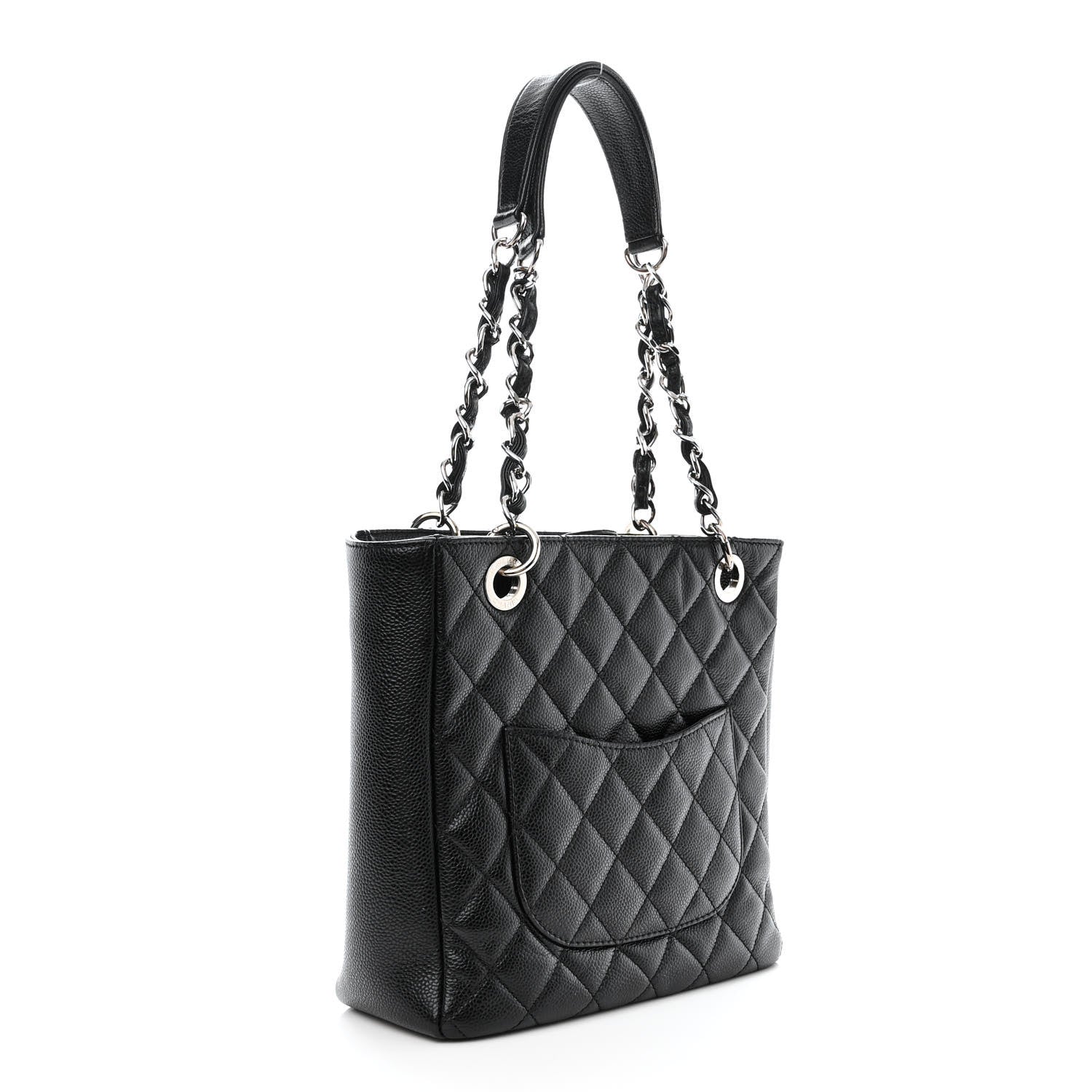 Chanel Caviar Quilted Petit Shopping Tote PST Black 3 of 14