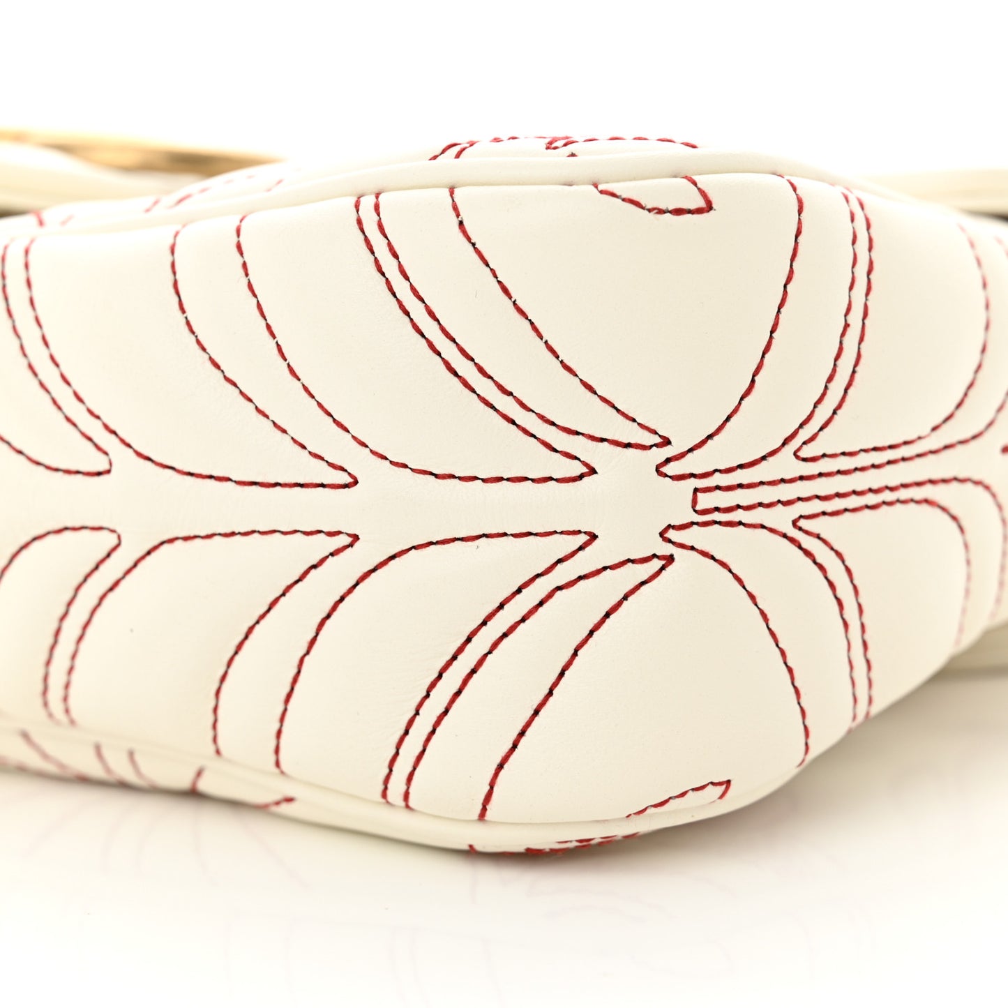 X ADIDAS Calfskin Matelasse Small GG Marmont Shoulder Bag Off White