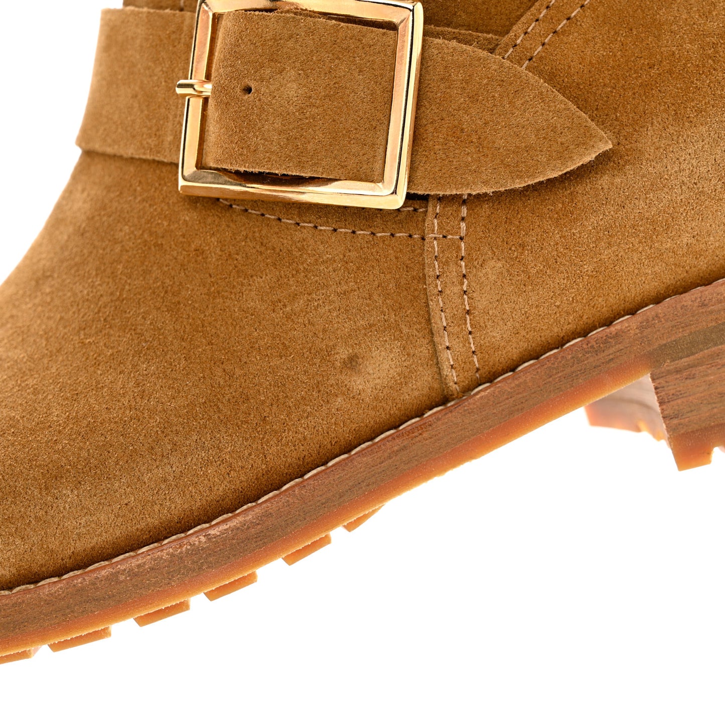 Suede Biker Boots 36.5 Tan