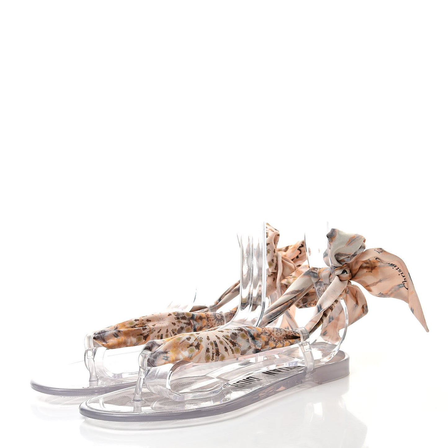 PVC Silk KaleiDiorscopic Mitzah Scarf Thong Sandals 38
