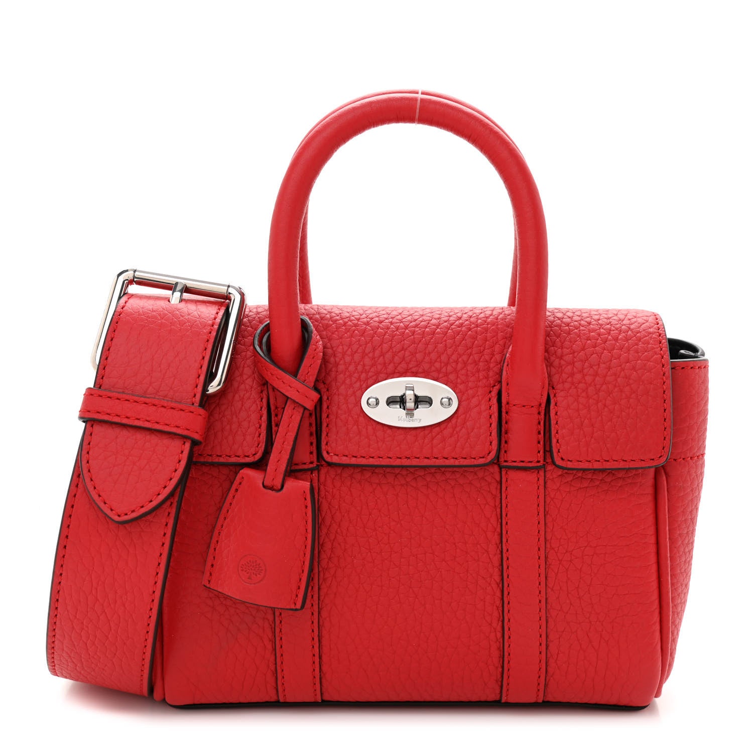 Mulberry Heavy Grain Mini Bayswater Lancaster Red 1 of 10