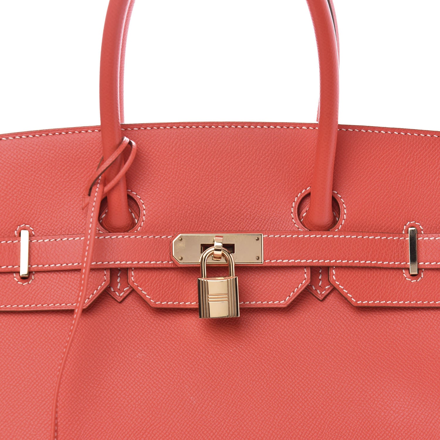 Hermes Epsom Candy Birkin 35 Rose Jaipur Gold 17 of 19