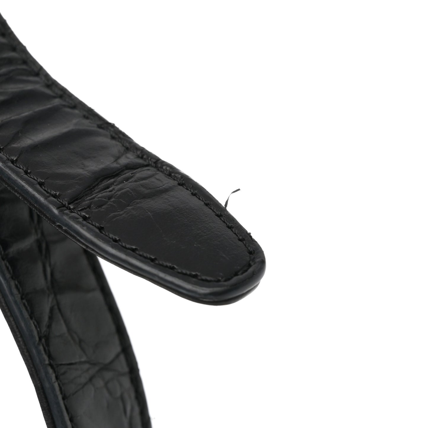 Calfskin Crocodile Embossed Graffiti Cocodile Medium Boy Flap Black Gold
