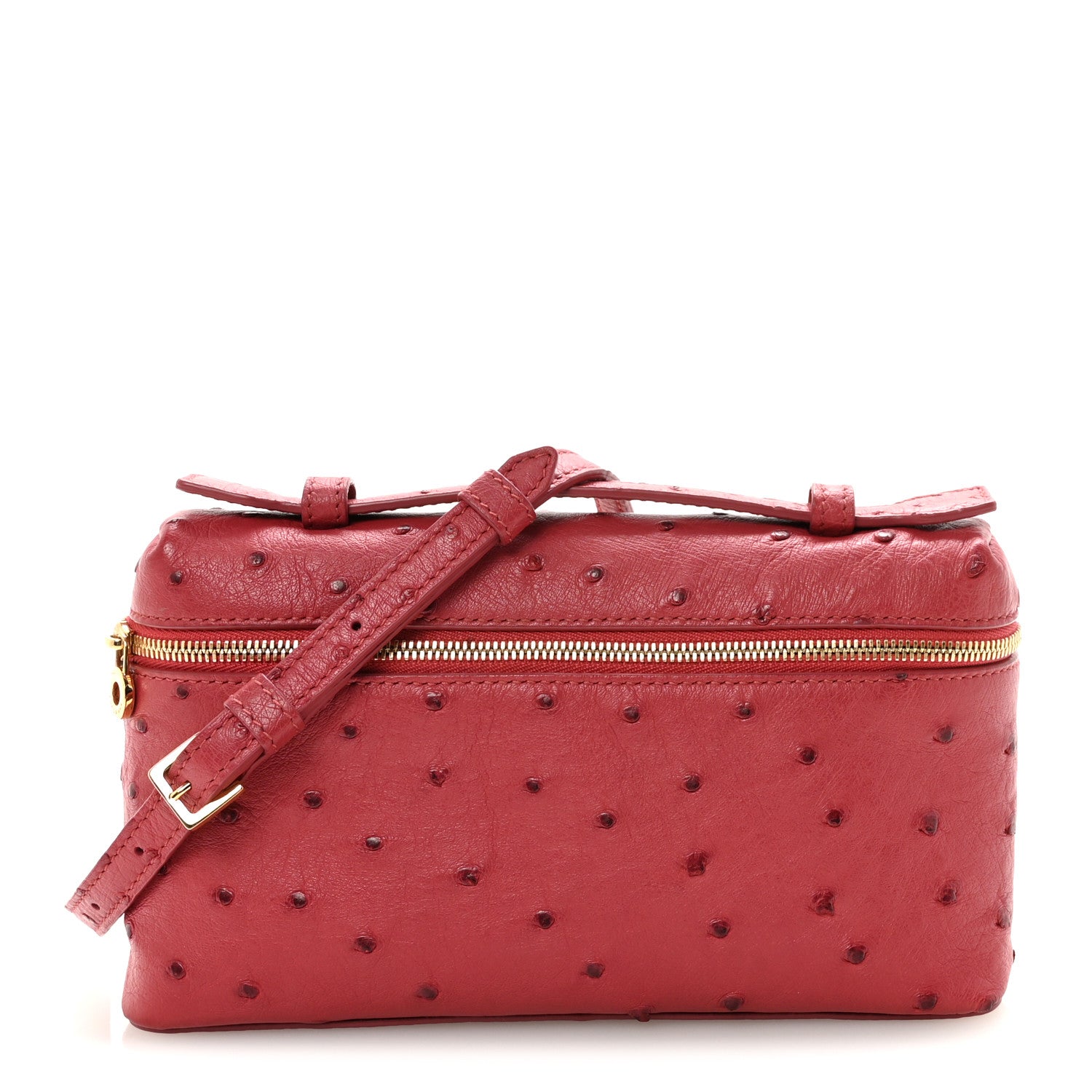 Loro Piana Ostrich L19 Extra Pocket Pouch 1862414 – FASHIONPHILE