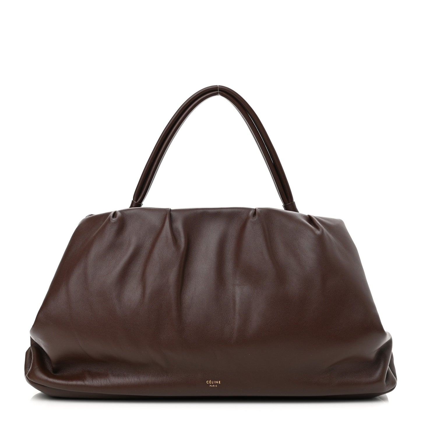 Calfskin Medium Purse Bag Dark Brown