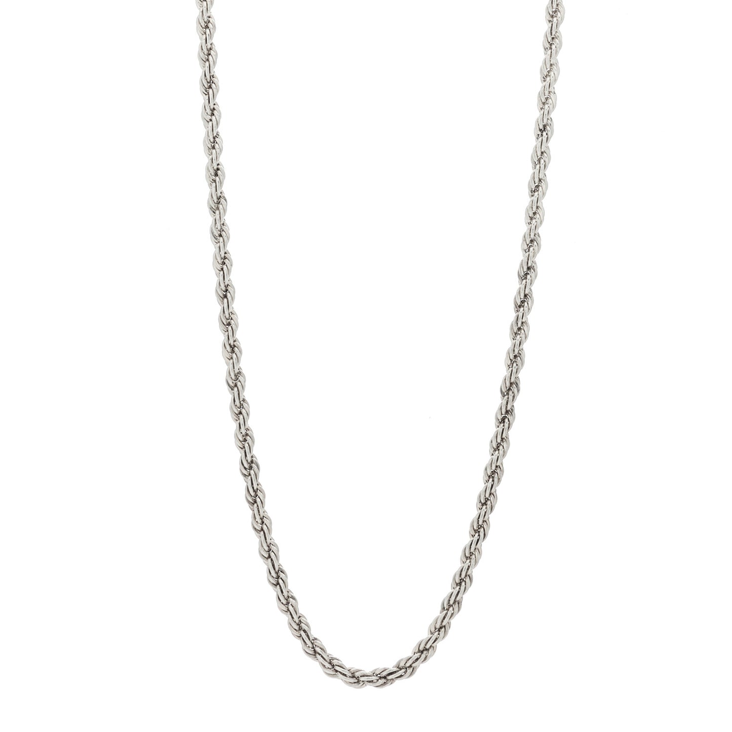 Sterling Silver Rope Chain Necklace