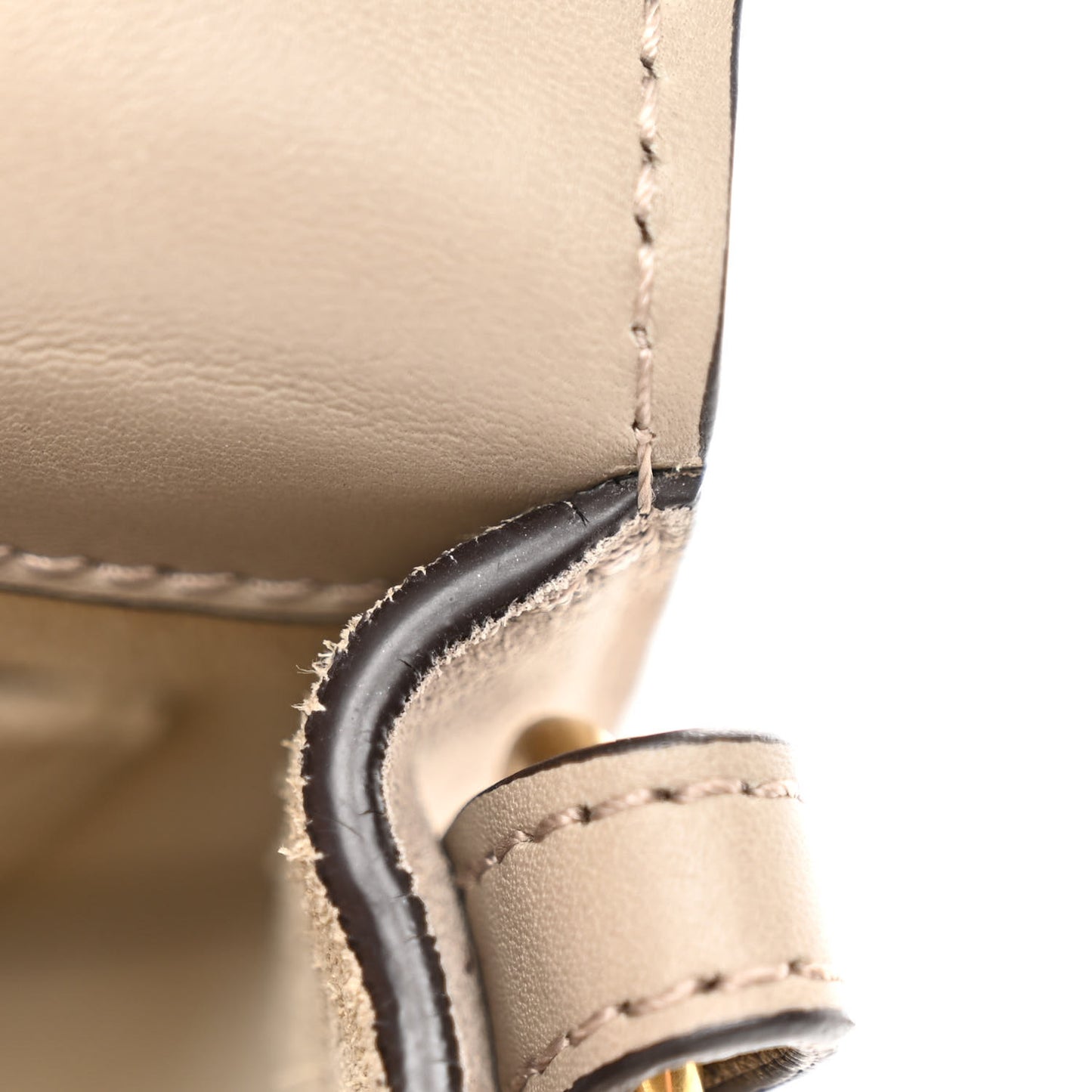 Calfskin Suede Small Nile Bracelet Bag Motty Grey