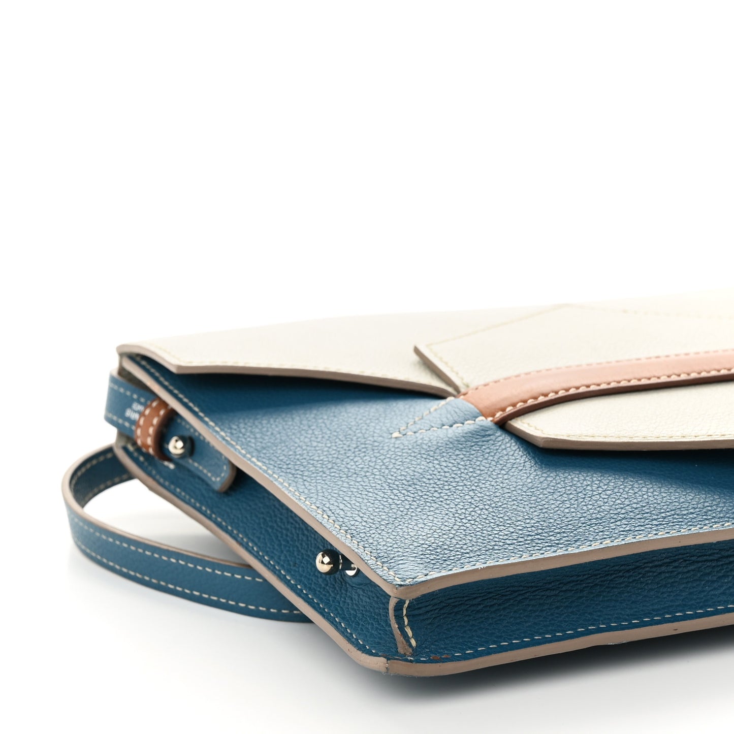 Evercolor Faco Clutch Bleu Izmir Gris Perle Gold