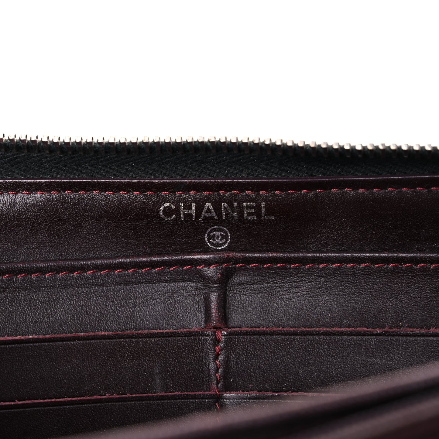 Caviar Quilted Medium Zip Around Wallet Black