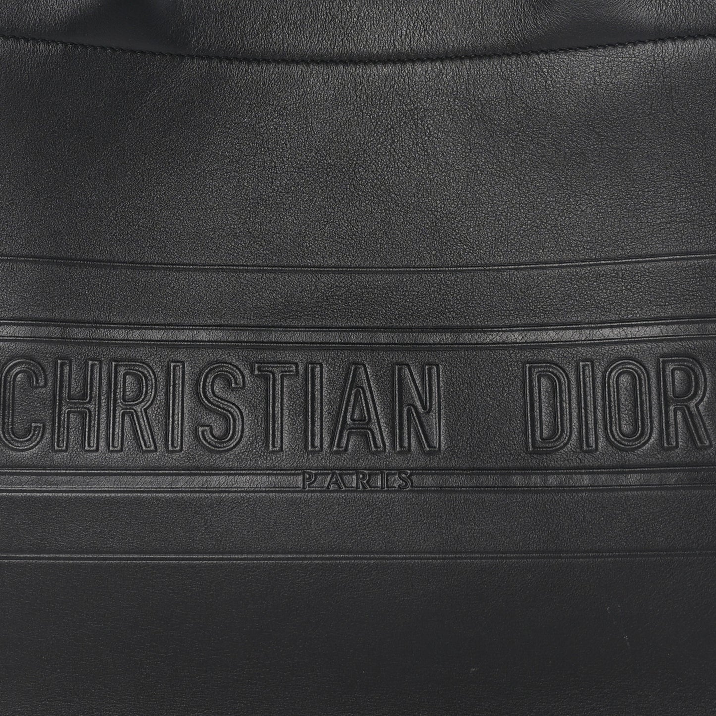 Calfskin Embossed Medium Book Tote Black