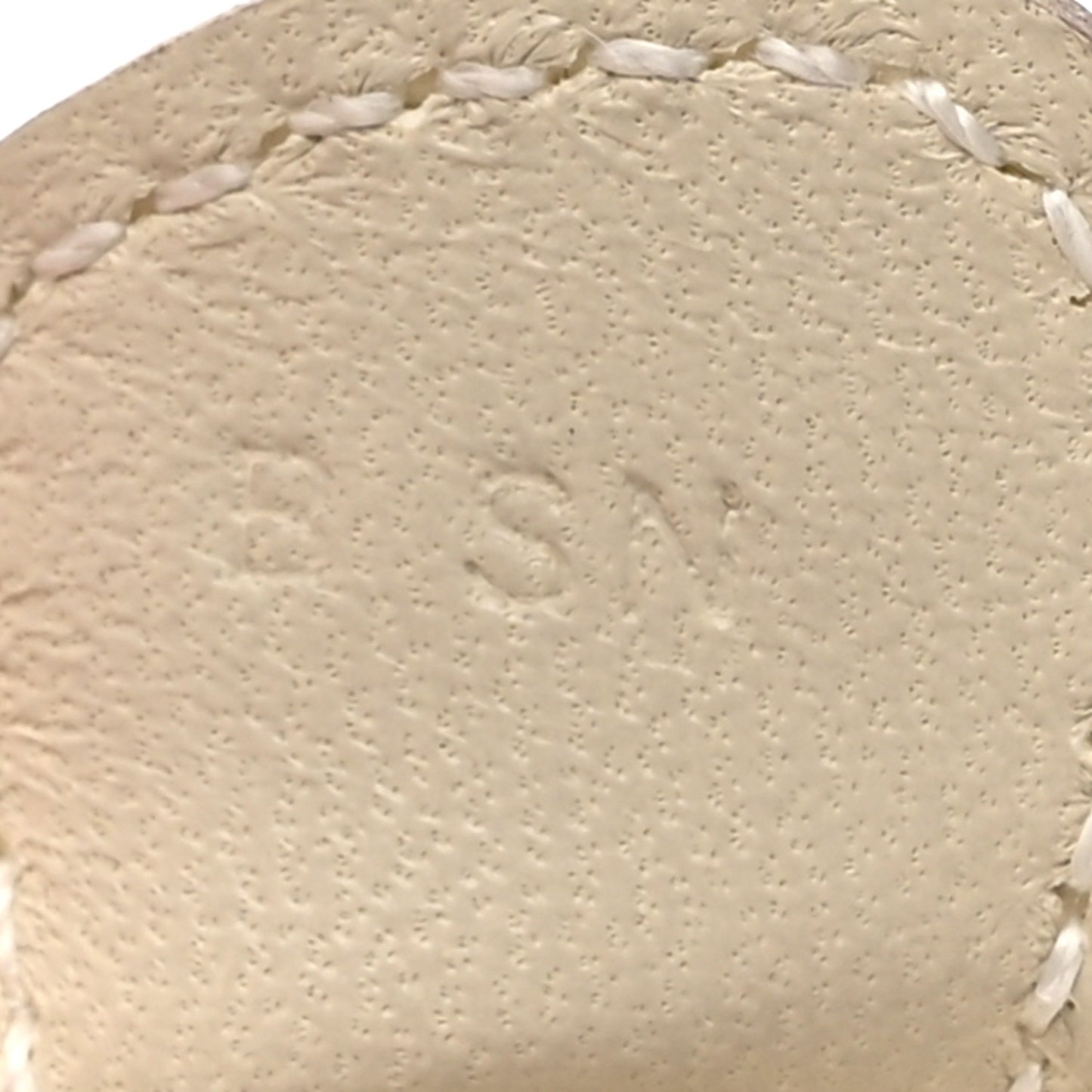 Milo Lambskin Matte Alligator Touch Grigri Rodeo Horse Bag Charm PM Craie