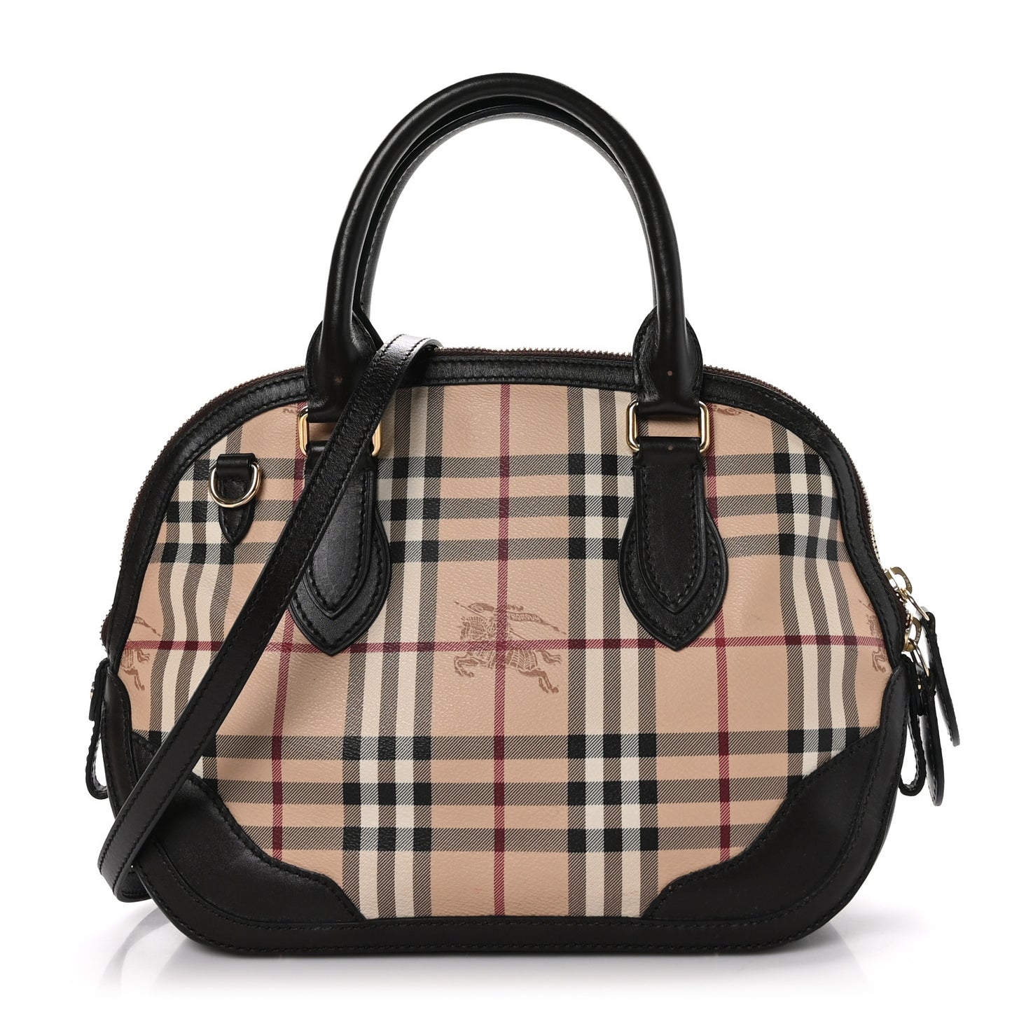 Haymarket Check Small Orchard Bowling Bag Chocolate