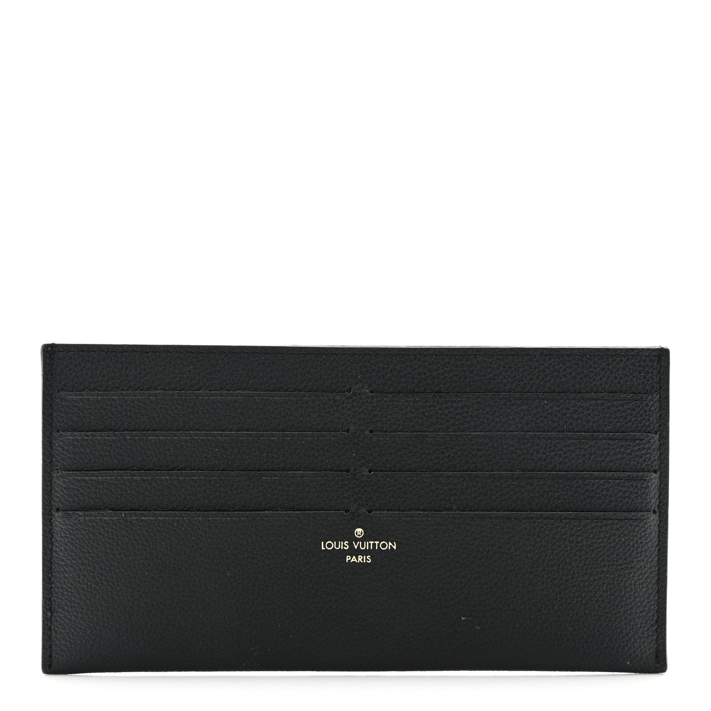 Calfskin Felicie Chain Wallet Card Holder Insert Black