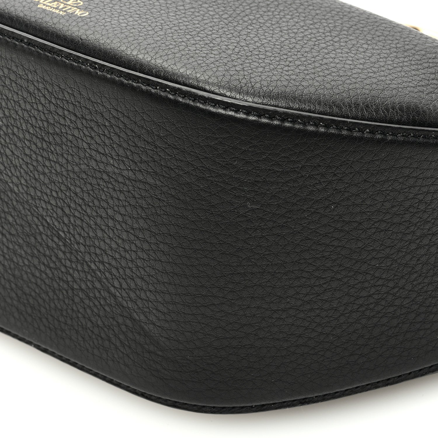 Valentino Garavani Grainy Calfskin Small Vlogo Moon Hobo Bag Black 9 of 9