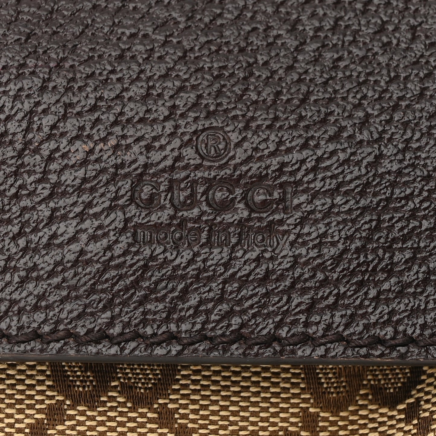 GG Monogram Double Pocket Belt Bag Dark Brown