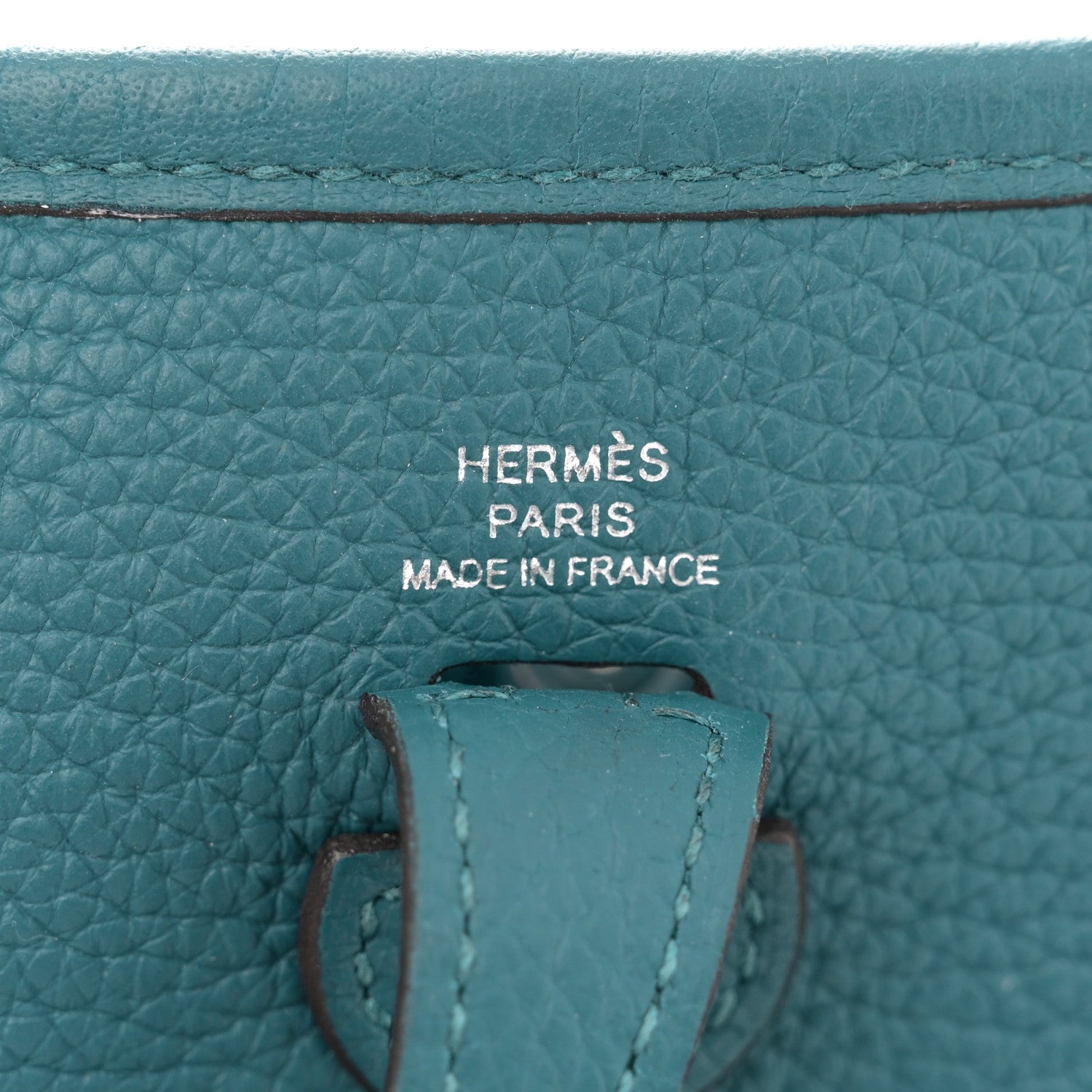 Hermes Taurillon Clemence Evelyne TPM Vert Bosphore 6 of 12