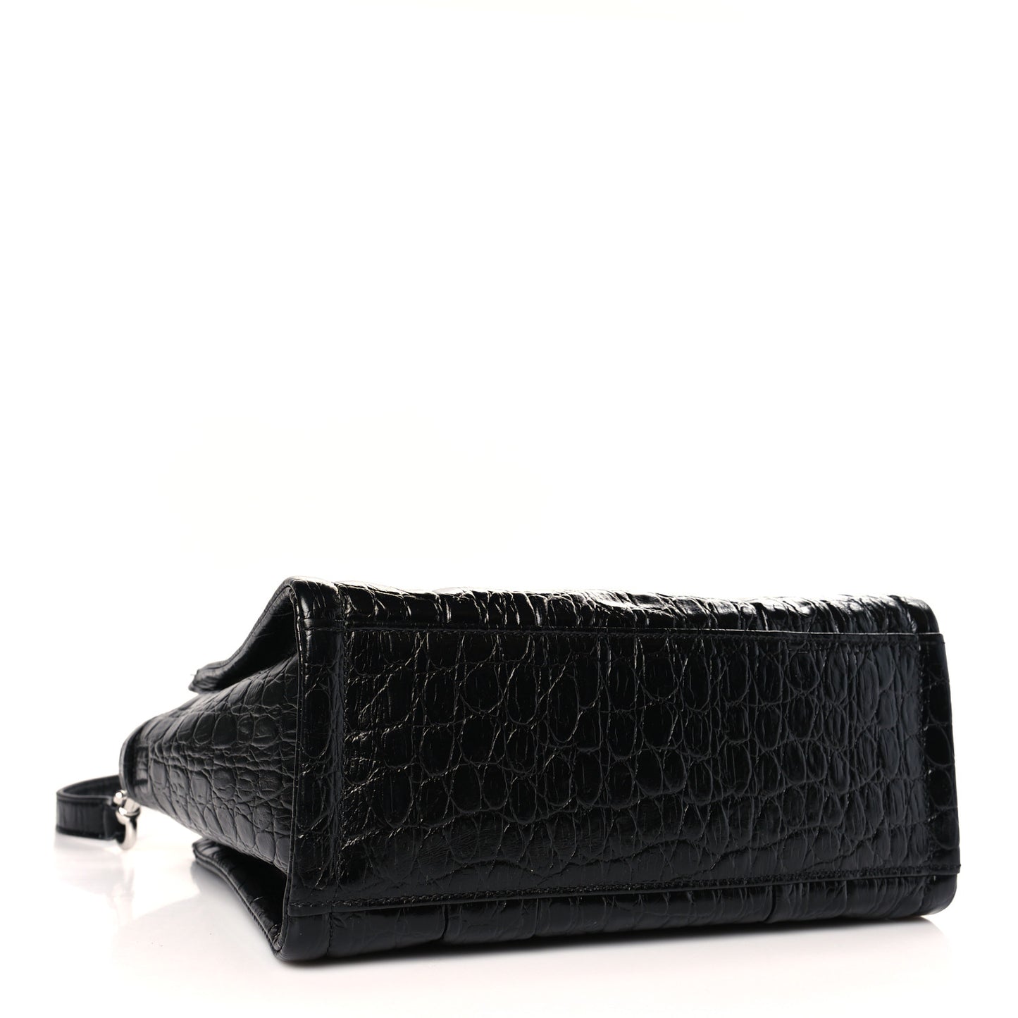 Croc Embossed Small The Tote Bag Black